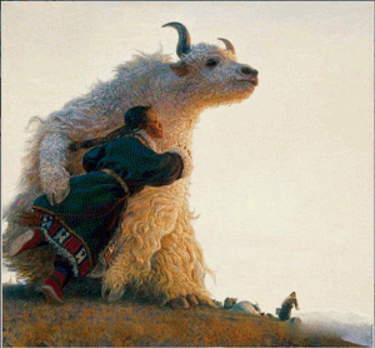 Ван Игуан, летающие девушки - летающие девушки, китайская современная живопись, ван игуан - предпросмотр