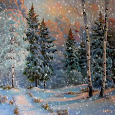 Схема вышивки «пейзаж»