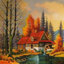 Схема вышивки «пейзаж»