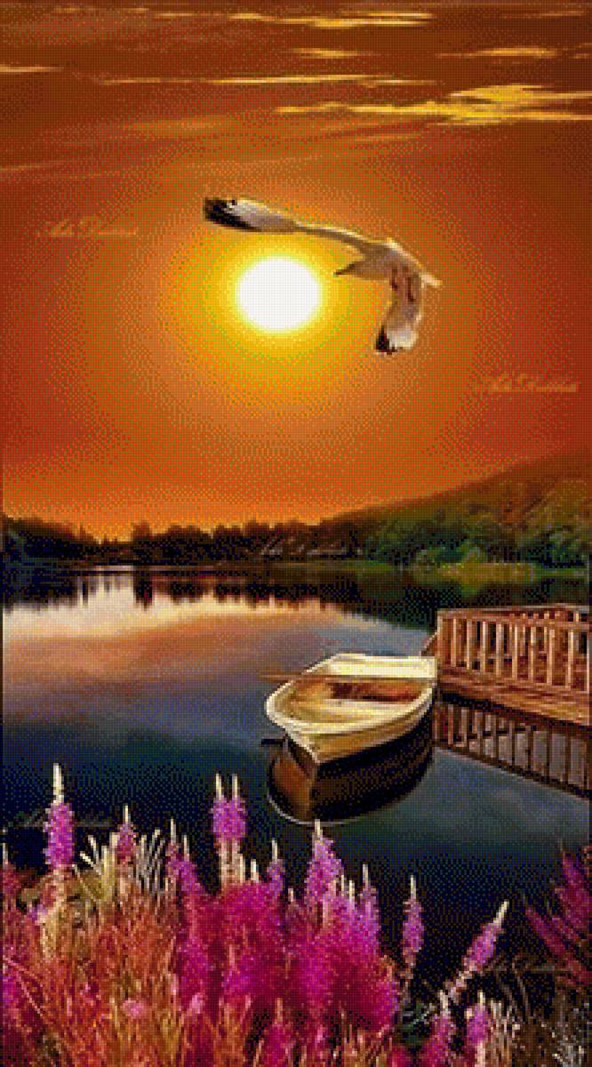 ATARDECER - punto cruz - предпросмотр