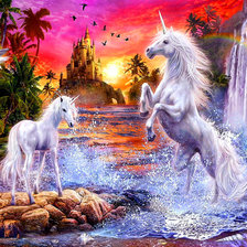 Схема вышивки «Единороги»