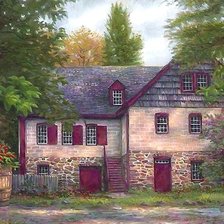 Схема вышивки «Дом Салема»