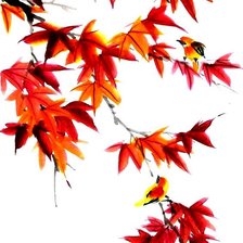 Схема вышивки «японский клен»