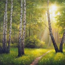 Схема вышивки «пейзаж»