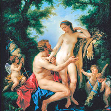 Схема вышивки «Hercules and Omphale.»