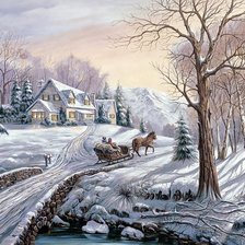 Схема вышивки «зима»