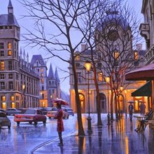 Схема вышивки «дождливый вечер»