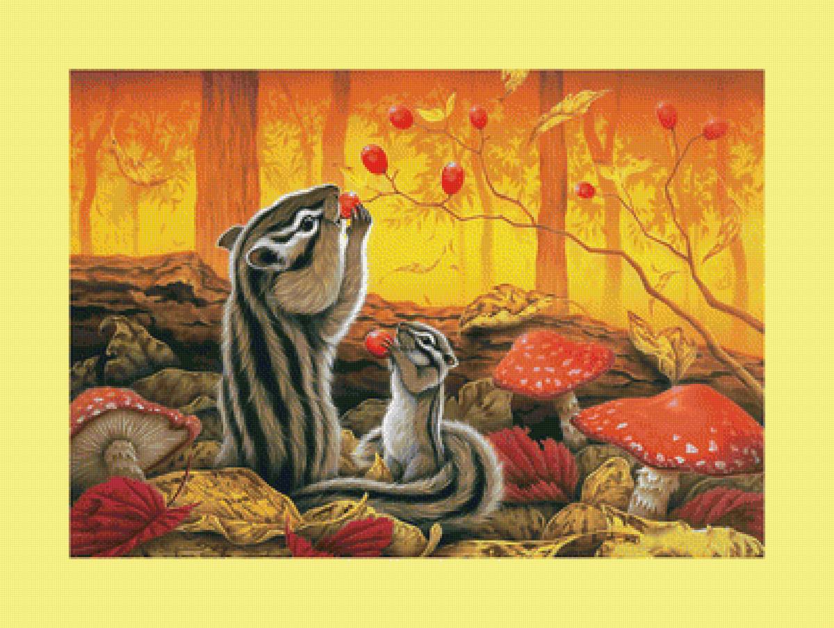 Бурундучки. - бурундуки, грызуны - предпросмотр