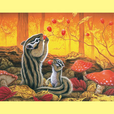 Схема вышивки «Бурундучки.»