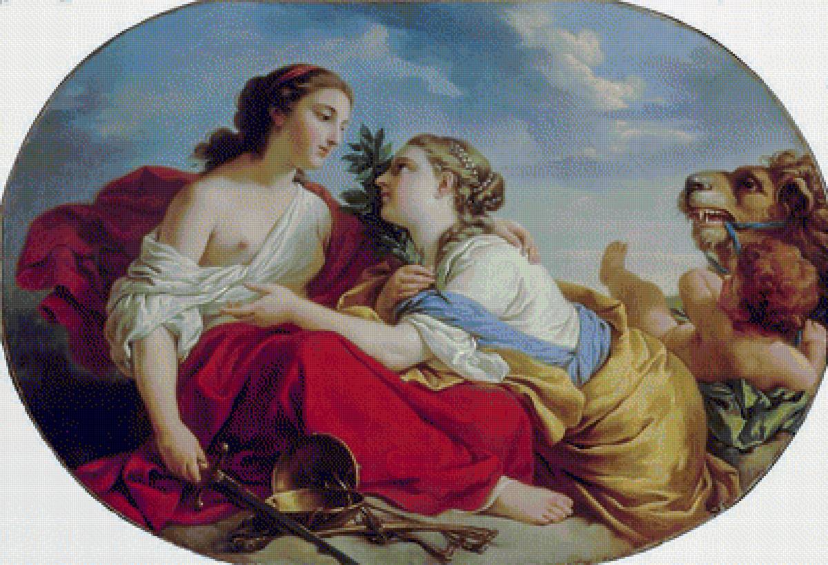Justice and Clemence. - louis jean françois lagrenée painter.mythological.people. - предпросмотр