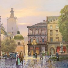 Схема вышивки «старый город»