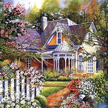 Схема вышивки «Красивый дом»