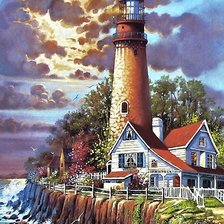 Схема вышивки «Обрывистый берег»