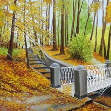 Схема вышивки «осенний парк»