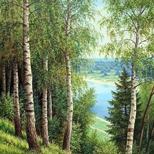 Схема вышивки «пейзаж»