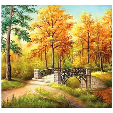 Схема вышивки «Серия "Пейзаж". Осень»