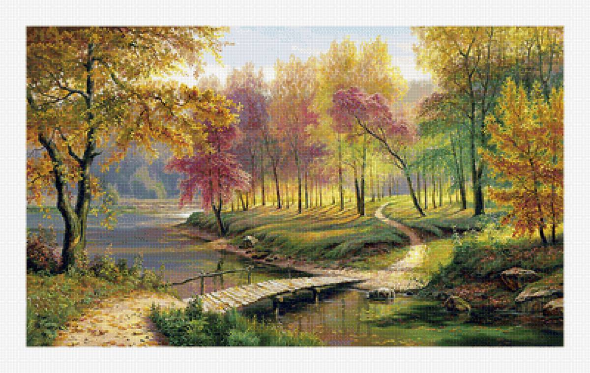 Осень золотая. - пейзаж, роща, осень - предпросмотр