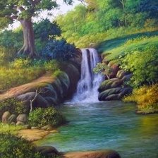 Схема вышивки «пейзаж»