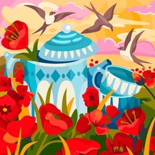 Схема вышивки «Чай на траве»