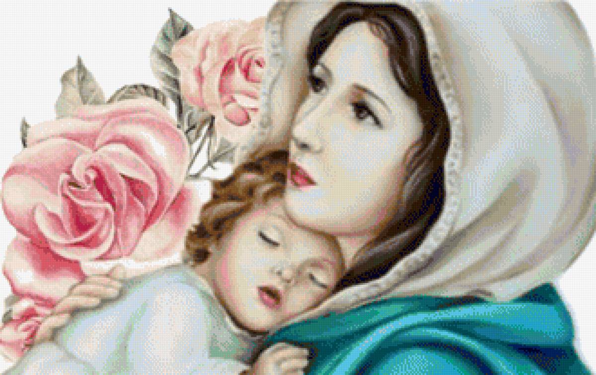 Madonna e Jesus rose - religione - предпросмотр