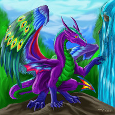 Схема вышивки «дракон»