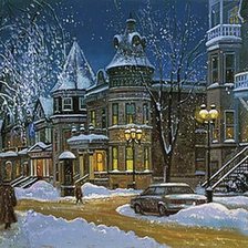 Схема вышивки «зимний вечер»