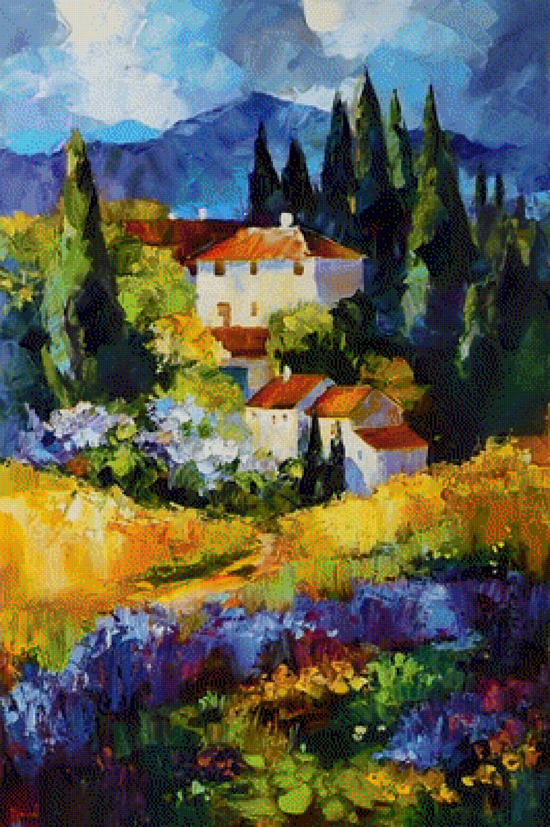 пейзаж, поле - поле, цветы, пейзаж - предпросмотр