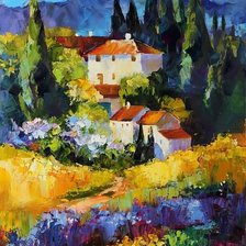 Схема вышивки «пейзаж, поле»