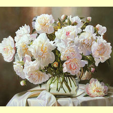 Схема вышивки «Пионы.Букет.»