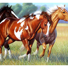Схема вышивки «Серия "Кони"»