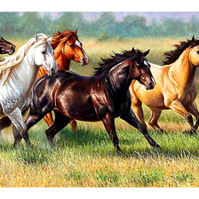Схема вышивки «Серия "Кони"»