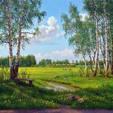 Схема вышивки «пейзаж»