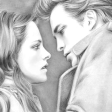 Схема вышивки «Бэлла и Эдвард»