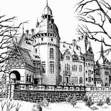 Схема вышивки «старый замок»