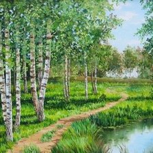 Схема вышивки «пейзаж»