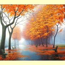 Схема вышивки «Осенний парк.»