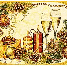 Схема вышивки «Салфетка для праздника»