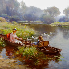 Схема вышивки «Summertime Boating.»