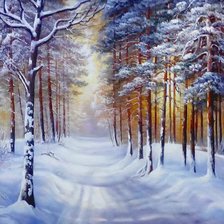 Схема вышивки «зима»