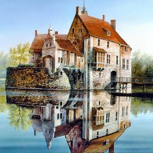 Схема вышивки «старый замок»