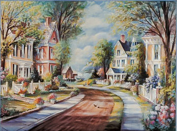 Beautiful Road. - scenarys.flowers and gardens. - оригинал