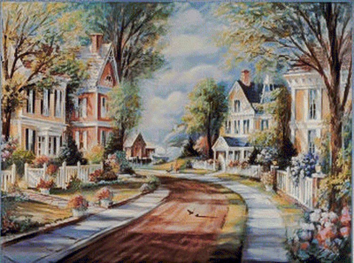 Beautiful Road. - scenarys.flowers and gardens. - предпросмотр