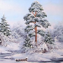 Схема вышивки «зима»