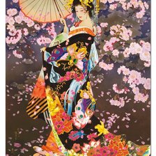 Схема вышивки «Гейша»