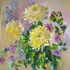 Схема вышивки «Хризантема»