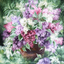 Схема вышивки «Сирень»