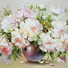 Схема вышивки «Пионы»