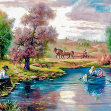 Схема вышивки «The Quiet Country.»