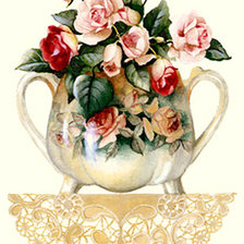 Схема вышивки «Цветы на полке»