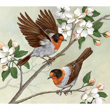 Схема вышивки «Серия "Птицы"»